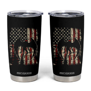 Mothman American Flag Patriotic Cryptid Creature Tumbler Cup