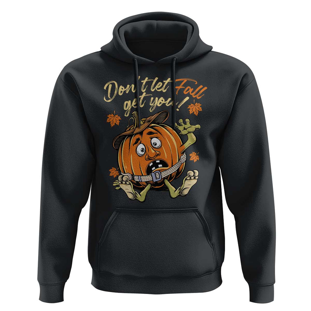 Funny Fall Physical Therapy Hoodie Don't Let Fall Get You Pumpkin Safety Belt Maple Leaf TS11 Black Print Your Wear