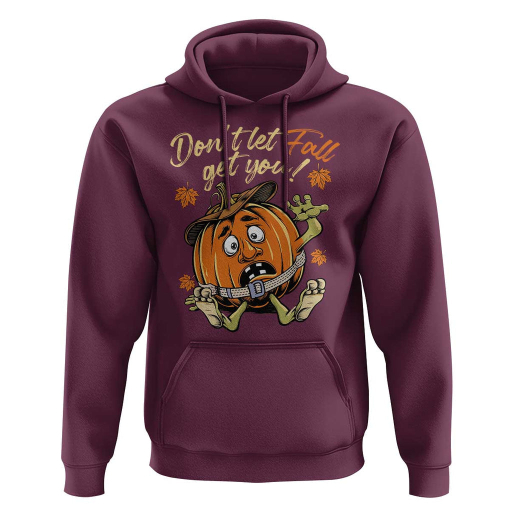 Funny Fall Physical Therapy Hoodie Don't Let Fall Get You Pumpkin Safety Belt Maple Leaf TS11 Maroon Print Your Wear
