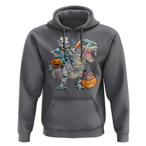 Funny Halloween Nurse Hoodie Skeleton Nurse Riding Mummy Dinosaur Pumpkin Candy TS11 Charcoal Print Your Wear