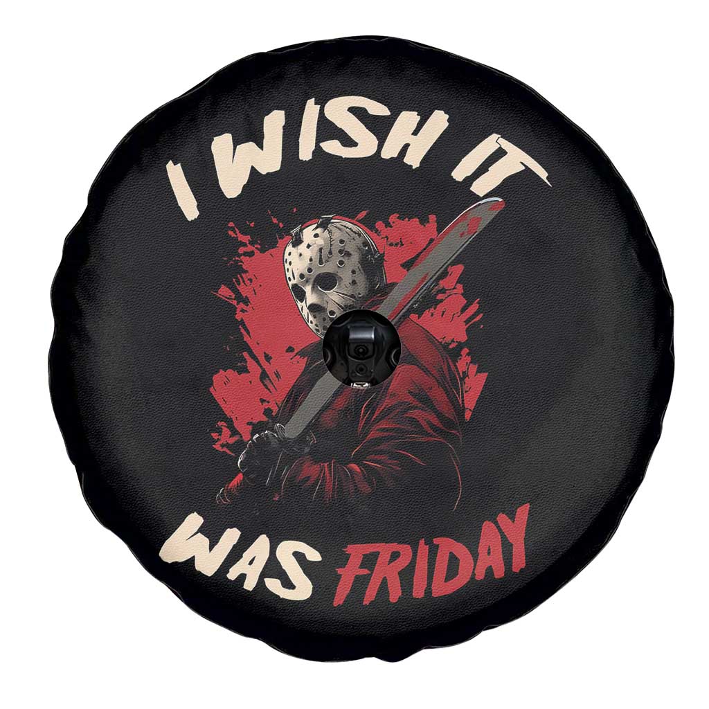 Funny Scary Halloween Slasher Spare Tire Cover I Wish It Was Friday TS11 Print Your Wear