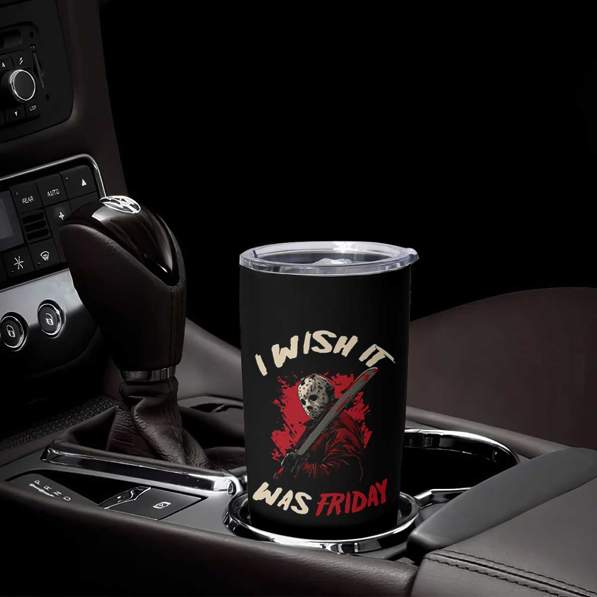 Funny Scary Halloween Slasher Tumbler Cup I Wish It Was Friday TS11 Print Your Wear