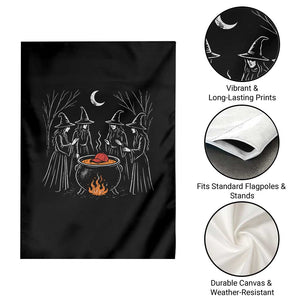 Funny Halloween Witch Spooky Season Orange Cauldron Garden Flag TS11 Print Your Wear