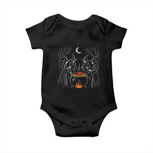 Funny Halloween Witch Spooky Season Orange Cauldron Baby Onesie TS11 Black Print Your Wear