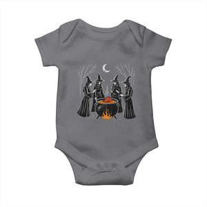 Funny Halloween Witch Spooky Season Orange Cauldron Baby Onesie TS11 Charcoal Print Your Wear