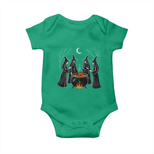 Funny Halloween Witch Spooky Season Orange Cauldron Baby Onesie TS11 Irish Green Print Your Wear