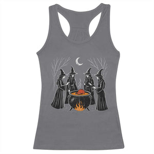 Funny Halloween Witch Spooky Season Orange Cauldron Racerback Tank Top TS11 Charcoal Print Your Wear