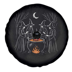 Funny Halloween Witch Spooky Season Orange Cauldron Spare Tire Cover TS11 Print Your Wear