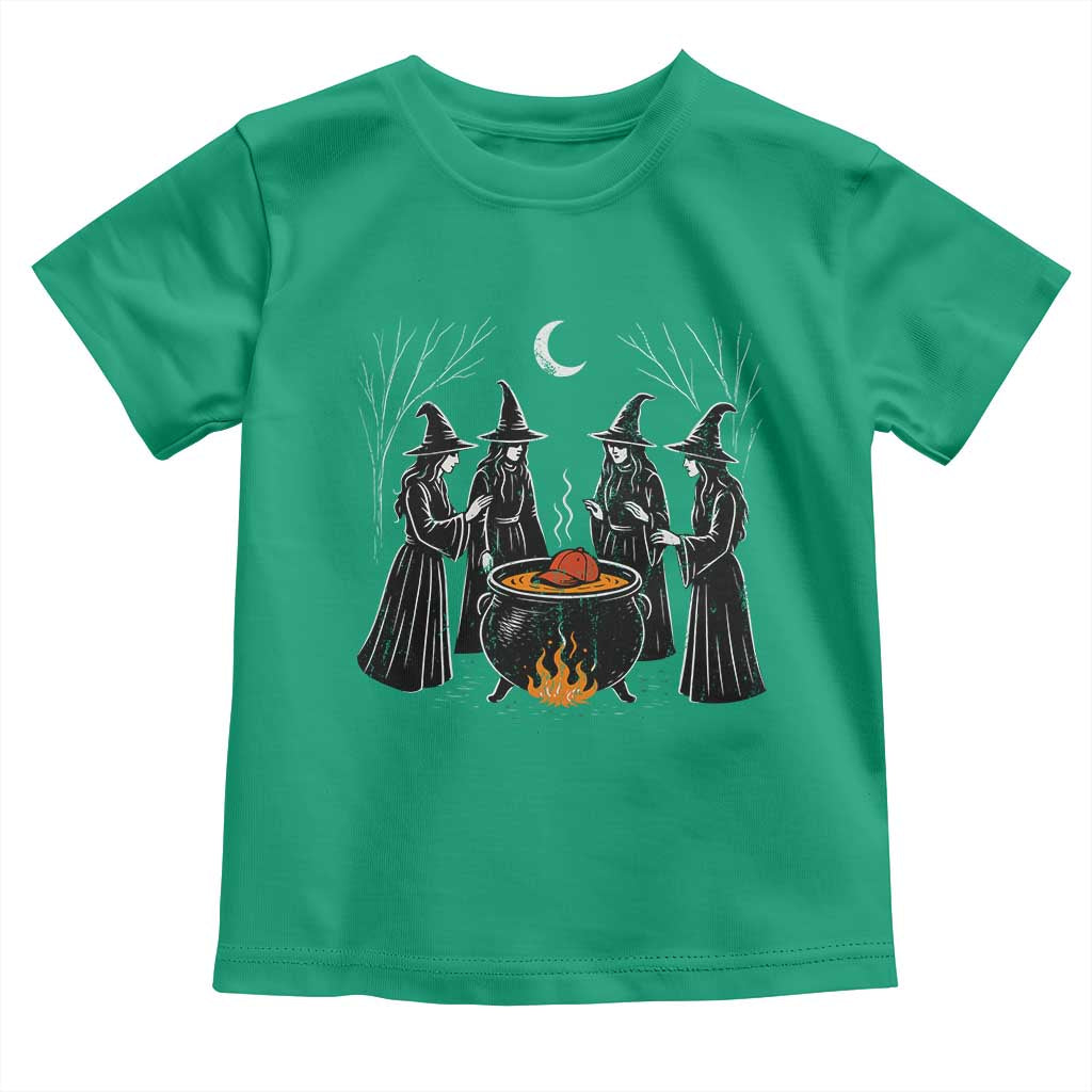 Funny Halloween Witch Spooky Season Orange Cauldron Toddler T Shirt TS11 Irish Green Print Your Wear