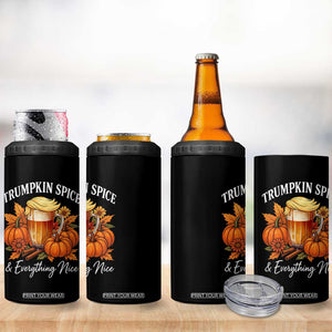 Funny Fall Season Trump 4 in 1 Can Cooler Tumbler Trumpkin Spice And Everything Nice Pumpkin TS11 Print Your Wear