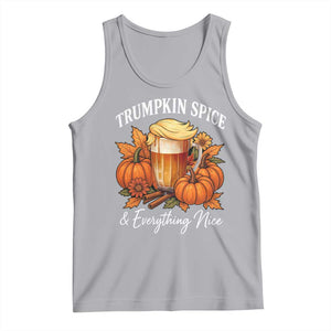 Funny Fall Season Trump Tank Top Trumpkin Spice And Everything Nice Pumpkin TS11 Athletic Heather Print Your Wear