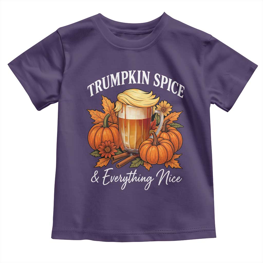 Funny Fall Season Trump Toddler T Shirt Trumpkin Spice And Everything Nice Pumpkin TS11 Purple Print Your Wear