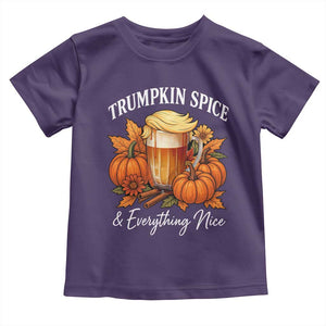 Funny Fall Season Trump Toddler T Shirt Trumpkin Spice And Everything Nice Pumpkin TS11 Purple Print Your Wear