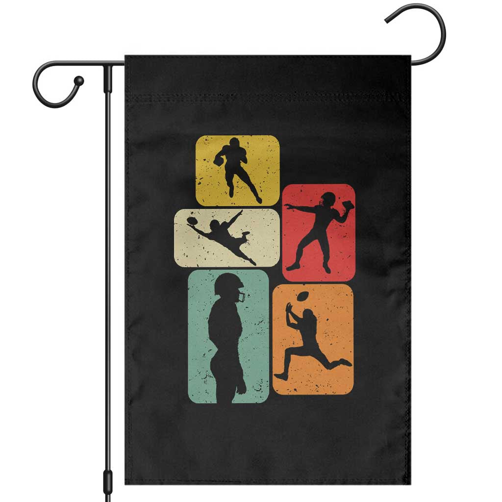 American Football Player Retro Vintage Sport Lover Garden Flag - Print Your Wear