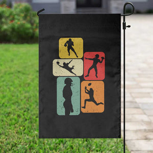 American Football Player Retro Vintage Sport Lover Garden Flag - Print Your Wear