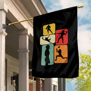 American Football Player Retro Vintage Sport Lover Garden Flag - Print Your Wear