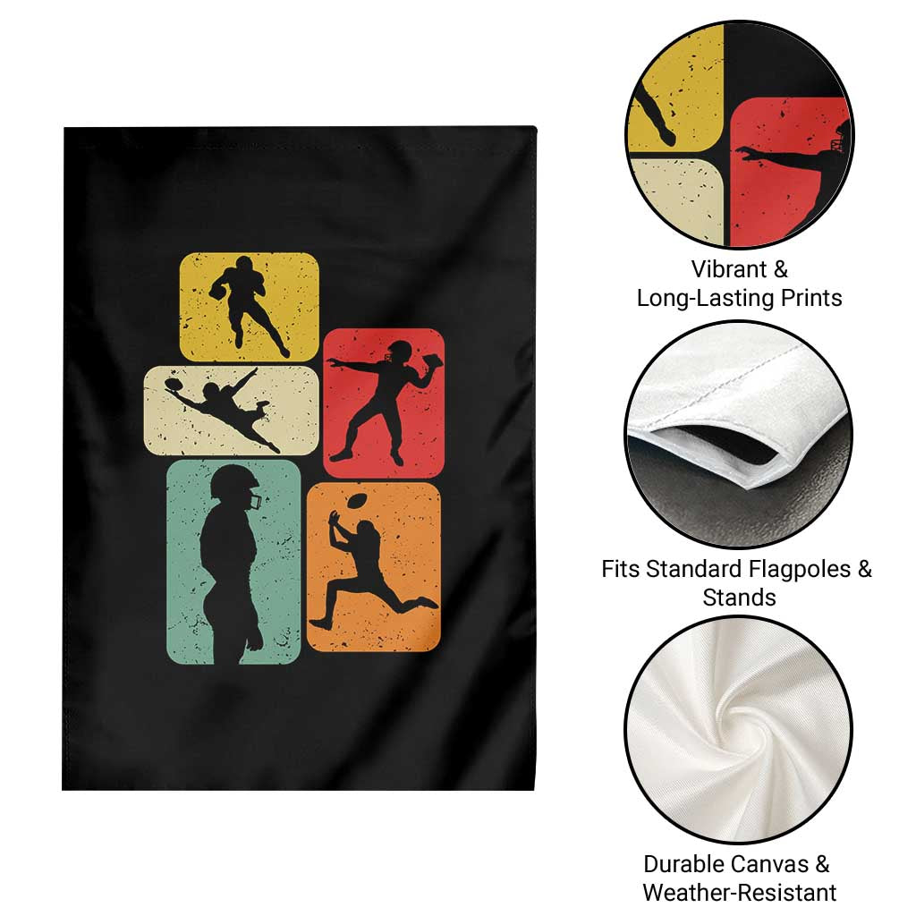 American Football Player Retro Vintage Sport Lover Garden Flag TS11 Print Your Wear