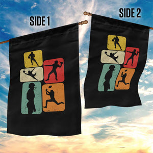 American Football Player Retro Vintage Sport Lover Garden Flag - Print Your Wear