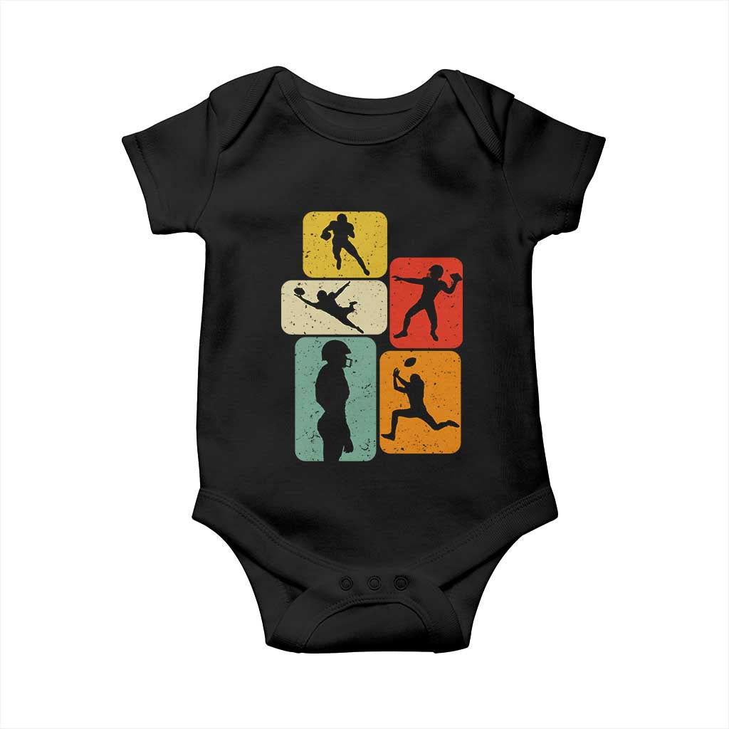 American Football Player Retro Vintage Sport Lover Baby Onesie TS11 Black Print Your Wear