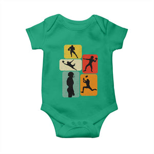 American Football Player Retro Vintage Sport Lover Baby Onesie - Print Your Wear