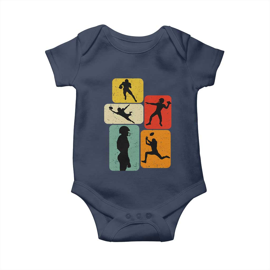 American Football Player Retro Vintage Sport Lover Baby Onesie TS11 Navy Print Your Wear