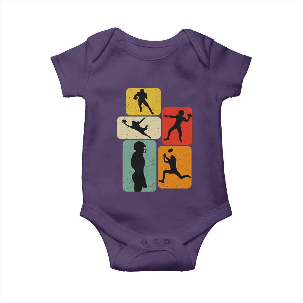American Football Player Retro Vintage Sport Lover Baby Onesie TS11 Purple Print Your Wear