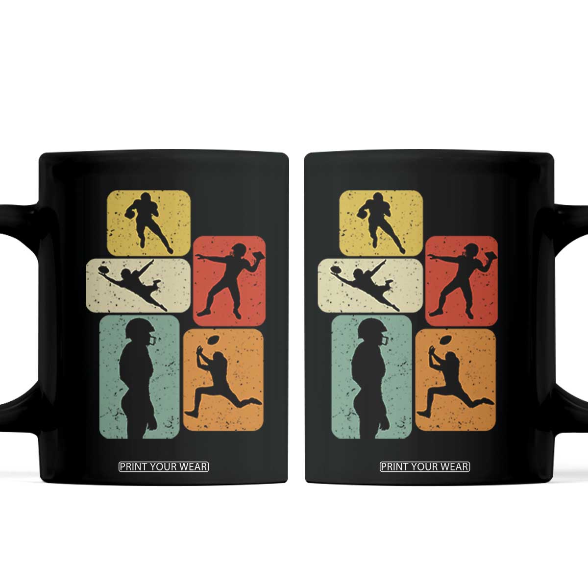 American Football Player Retro Vintage Sport Lover Coffee Mug TS11 Black Print Your Wear