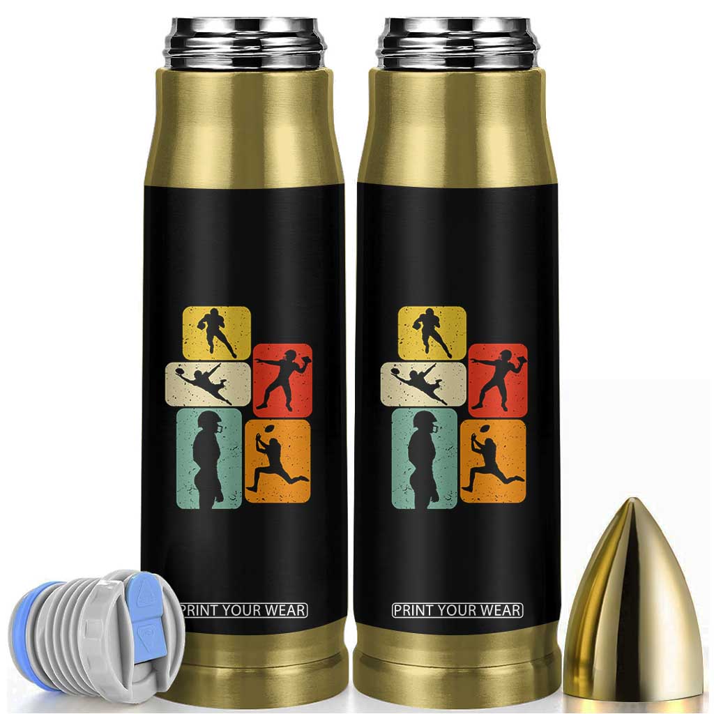 American Football Player Retro Vintage Sport Lover Bullet Tumbler TS11 Black Print Your Wear
