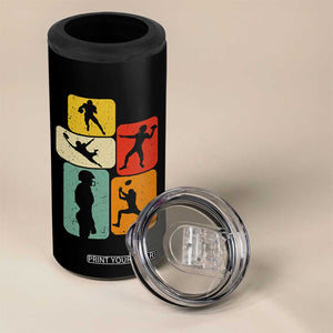 American Football Player Retro Vintage Sport Lover 4 in 1 Can Cooler Tumbler - Print Your Wear
