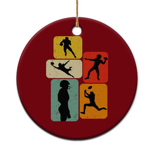 American Football Player Retro Vintage Sport Lover Ceramic Ornament TS11 1pc Red Print Your Wear