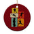 American Football Player Retro Vintage Sport Lover Ceramic Ornament TS11 1pc Red Print Your Wear