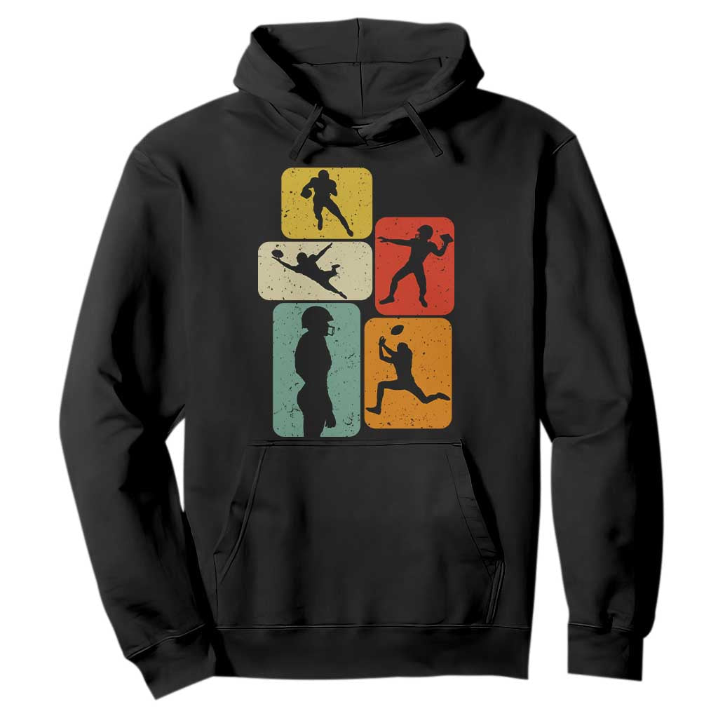 American Football Player Retro Vintage Sport Lover Hoodie TS11 Black Print Your Wear