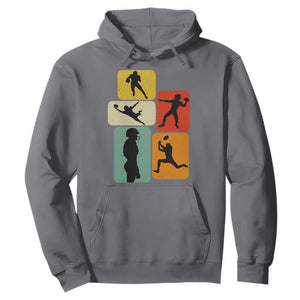 American Football Player Retro Vintage Sport Lover Hoodie TS11 Charcoal Print Your Wear