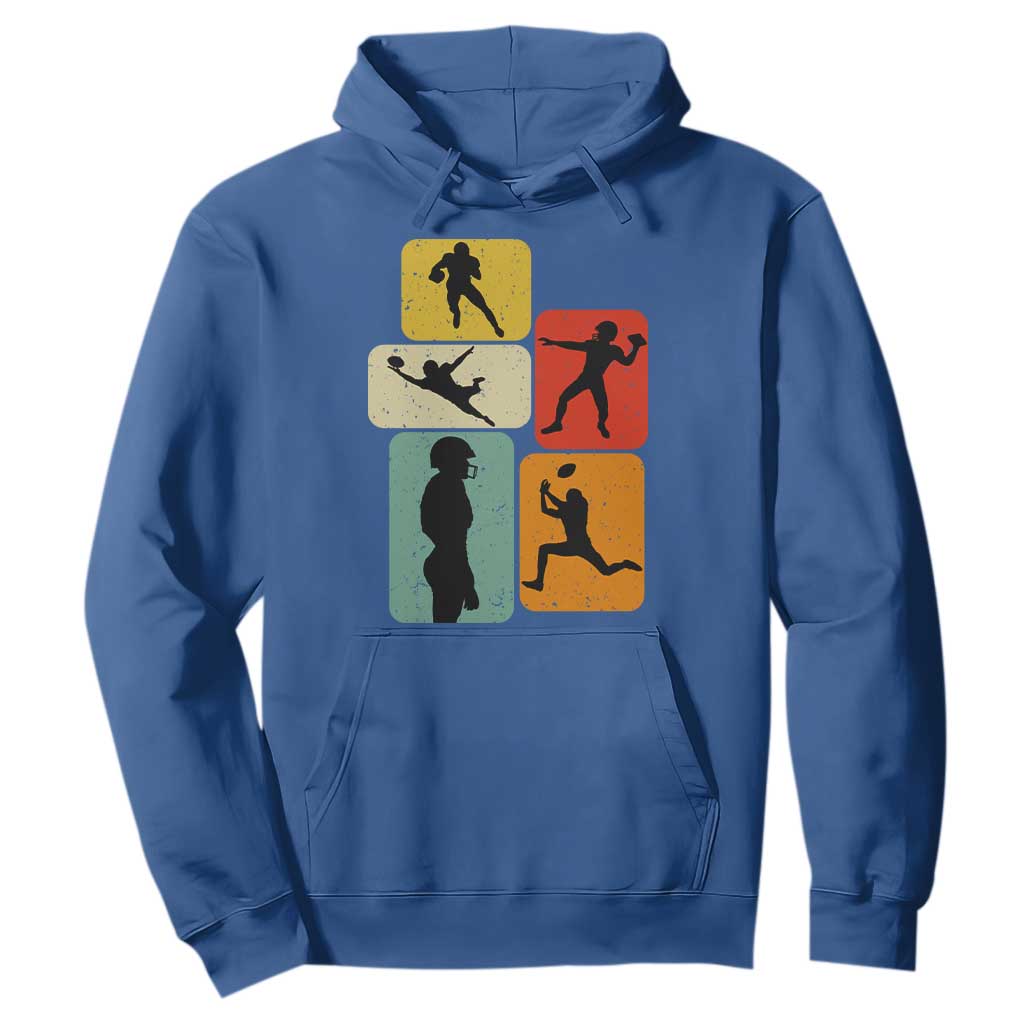 American Football Player Retro Vintage Sport Lover Hoodie TS11 Royal Blue Print Your Wear
