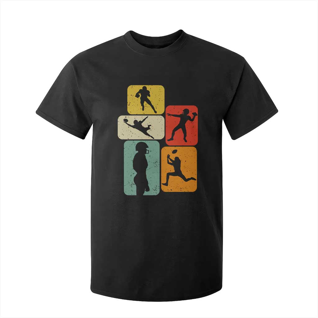 American Football Player Retro Vintage Sport Lover T Shirt For Kid TS11 Black Print Your Wear