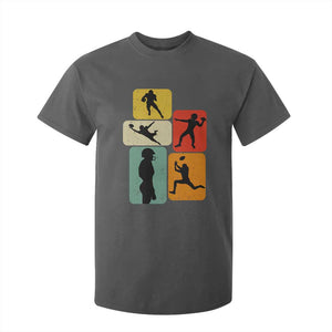 American Football Player Retro Vintage Sport Lover T Shirt For Kid TS11 Dark Heather Print Your Wear