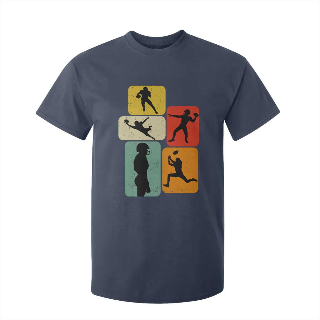 American Football Player Retro Vintage Sport Lover T Shirt For Kid TS11 Navy Print Your Wear