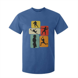 American Football Player Retro Vintage Sport Lover T Shirt For Kid TS11 Royal Blue Print Your Wear