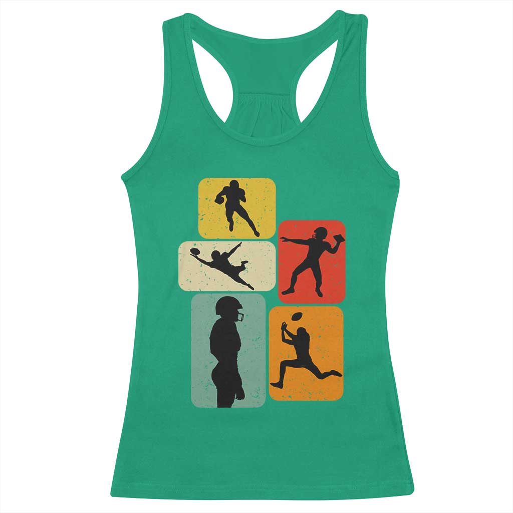American Football Player Retro Vintage Sport Lover Racerback Tank Top TS11 Irish Green Print Your Wear