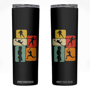 American Football Player Retro Vintage Sport Lover Skinny Tumbler - Print Your Wear