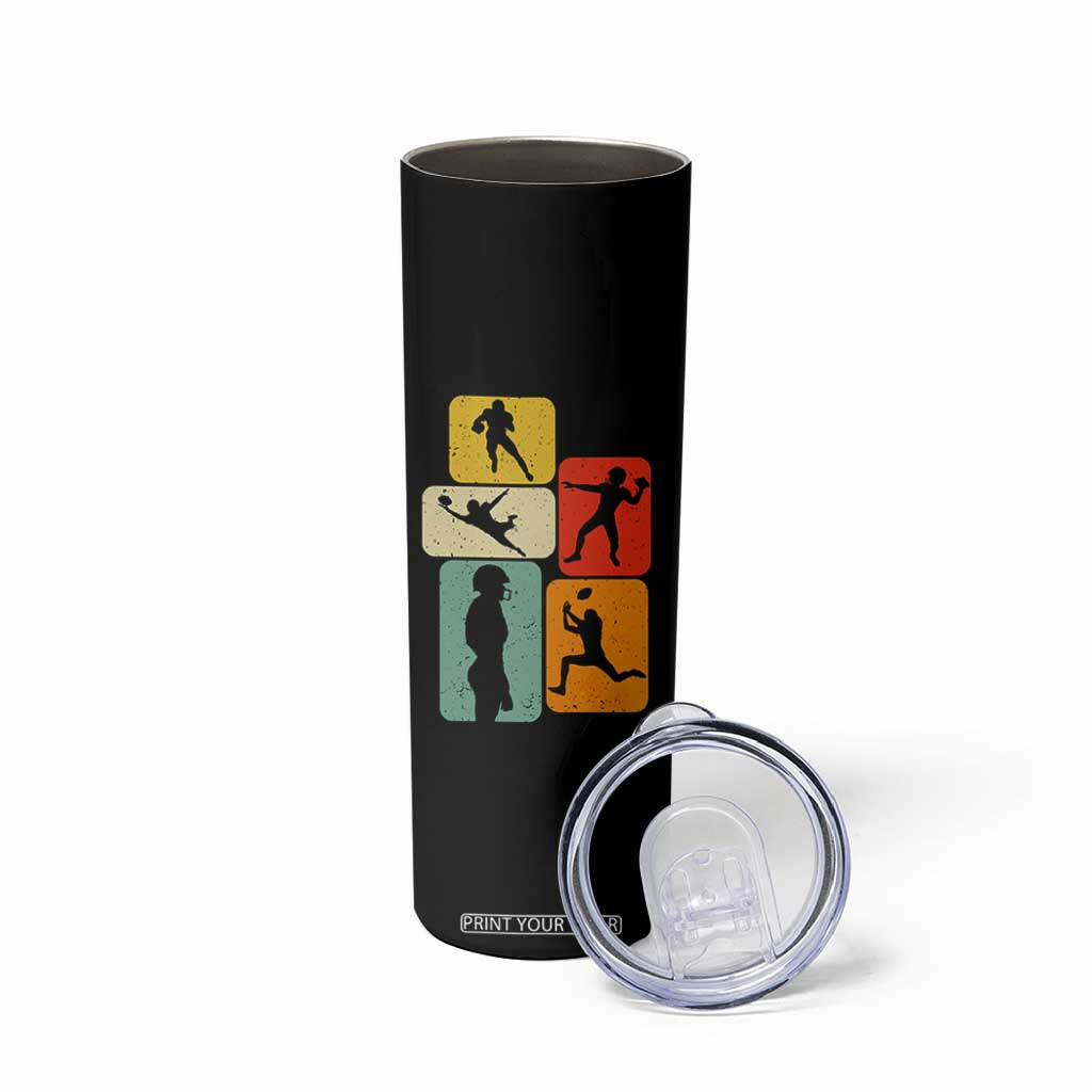 American Football Player Retro Vintage Sport Lover Skinny Tumbler TS11 Print Your Wear