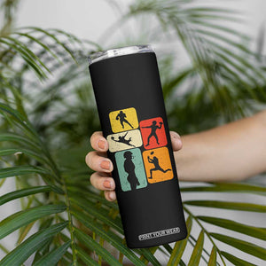 American Football Player Retro Vintage Sport Lover Skinny Tumbler - Print Your Wear