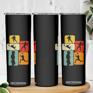 American Football Player Retro Vintage Sport Lover Skinny Tumbler - Print Your Wear