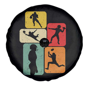 American Football Player Retro Vintage Sport Lover Spare Tire Cover - Print Your Wear