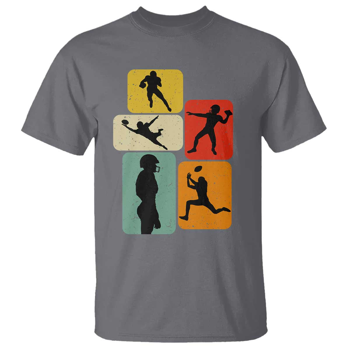 American Football Player Retro Vintage Sport Lover T Shirt TS11 Charcoal Print Your Wear