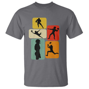 American Football Player Retro Vintage Sport Lover T Shirt TS11 Charcoal Print Your Wear