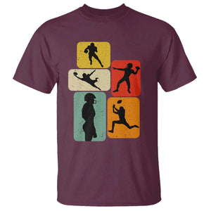 American Football Player Retro Vintage Sport Lover T Shirt TS11 Maroon Print Your Wear