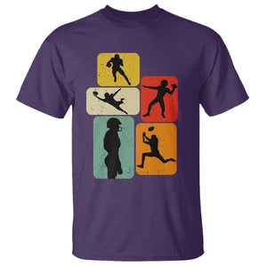 American Football Player Retro Vintage Sport Lover T Shirt TS11 Purple Print Your Wear