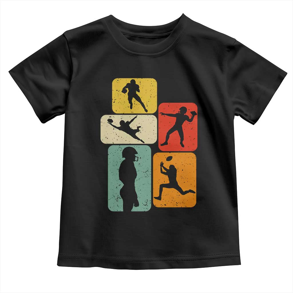 American Football Player Retro Vintage Sport Lover Toddler T Shirt TS11 Black Print Your Wear