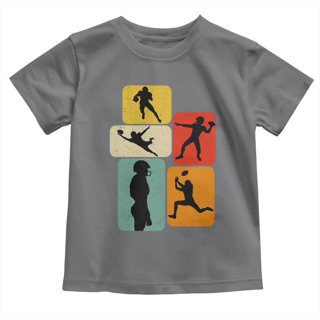 American Football Player Retro Vintage Sport Lover Toddler T Shirt TS11 Charcoal Print Your Wear
